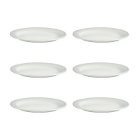 Plato de porcelana blanco de 24,5 x 17,5 cm - Vessia - 6 unidades