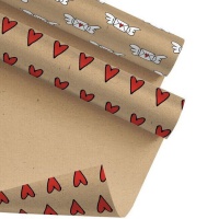 Papel de regalo de Amor craft de 2 x 0,70 m - 1 unidad