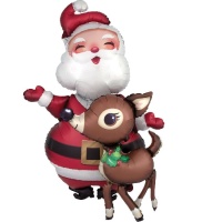 Globo de Papá Noel con reno de 78 x 121 cm - Anagram