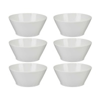 Bol de 14 cm redondo de porcelana con forma - 6 unidades