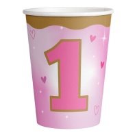 Vasos de Primer año niña de 266 ml - 8 unidades