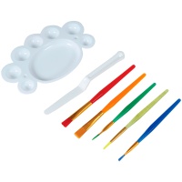 Set para pintar con paleta, espátula y 5 pinceles