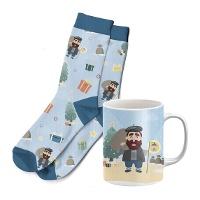 Set regalo de taza y calcetines de Olentzero