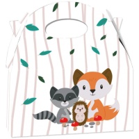 Caja de cartón de Animales del Bosque - 12 unidades