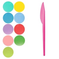 Cuchillos de 16,5 cm de plástico colores - 15 unidades