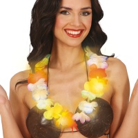 Collar hawaiano con luces