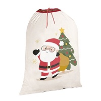 Saco de Papá noel entrega de regalos de 75 x 50 cm