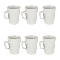 Taza de 350 ml para desayuno de porcelana - 6 unidades