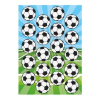 Mini discos de oblea comestibles de balones de fútbol de 3,4 cm - Dekora - 20 unidades