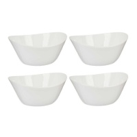 Bol de 20,5 x 19,5 cm de porcelana con forma - 4 unidades