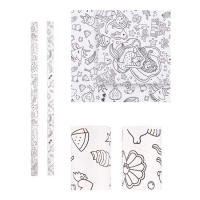 Papel regalo de unicornios y sirenas de 1,50 x 0,70 m - Pincello - 1 unidad