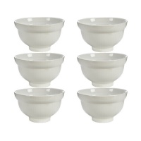 Bol de 16 cm de porcelana blanca con forma - 6 unidades