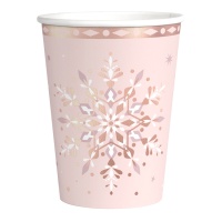 Vasos de 270 ml de Navidad Rosé - 6 unidades