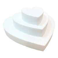 Corazón de corcho de 10, 18 y 28 cm - 3 unidades