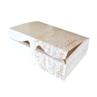 Caja de 22 x 16,3 x 6,3 cm para galletas con diseño de letras