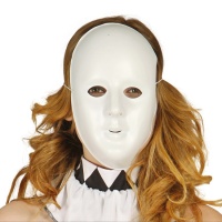 Máscara de plástico blanca