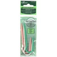 Agujas para punto trenzado de tres tamaños - Clover - 3 unidades