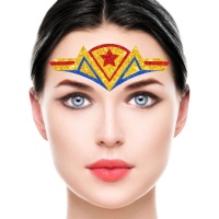Joyas adhesivas faciales de superhéroe de purpurina