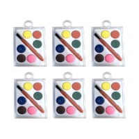 Mini paletas de acuarela con tapa de 4,5 x 3,4 cm - 12 unidades