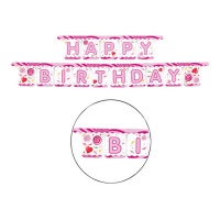 Guirnalda Happy Birthday de Sweet Candy - 3 m