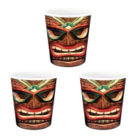 Vasos de totem hawaiano para chupitos - 3 unidades