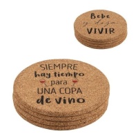 Posavasos de Vino con mensaje - 4 unidades