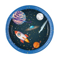 Platos del espacio exterior galaxia de 19,5 cm - 8 unidades