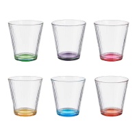 Vaso de 310 ml con base de color surtido - 6 unidades