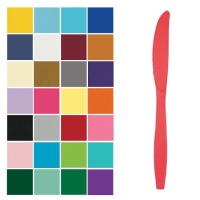 Cuchillos de 19 cm de plástico colores - 24 unidades