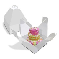 Caja de 24 x 24 x 28 cmpara tarta con asa y altura especial