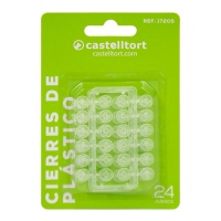 Botones a presión de 0,8 cm de plástico - Castelltort - Cierres de plástico de 8 mm - 24 pares