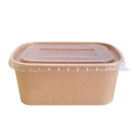 Envase de 0,75 L biodegradable con tapadera - 3 unidades