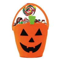 Cesta de calabaza de fieltro de 31 x 18 cm