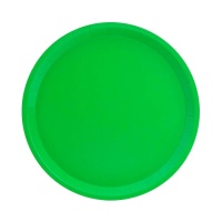 Platos de 20,5 cm de cartón verde - 6 unidades