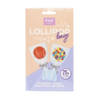 Bolsa para piruletas de plástico transparentes de 15,2 x 9,5 cm - PME - 25 unidades
