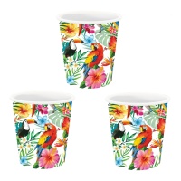 Vasos de paisaje tropical de chupitos - 3 unidades