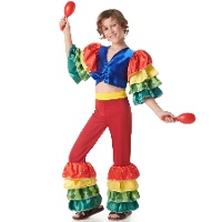 Disfraz de rumbero multicolor para niño