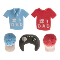 Figuras de azúcar de Papá moderno - 30 unidades