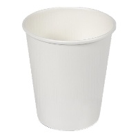 Vasos de 200 ml de cartón blanco - 25 unidades