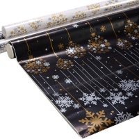 Papel de regalo navideño dorado y plateado surtido de 2 x 0,70 m