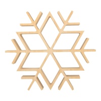 Figura de madera de copo de nieve de 26 x 30 x 4 cm - 1 unidad