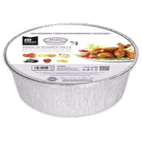 Envase de 21 x 5,7 cm desechable redondo con tapa - 2 unidades