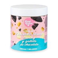 Crema de chocolate blanco crunchy y galleta de chocolate de 300 gr