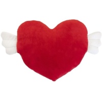 Peluche de corazón rojo con alas