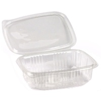 Envase de 1,5 L desechable con tapa bisagra - 50 unidades