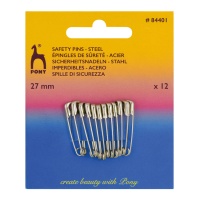 Imperdibles de 2,7 cm - Pony - 12 unidades