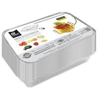 Envase de 20,4 x 11,4 x 5,5 cm desechable rectangular con tapa - 18 unidades