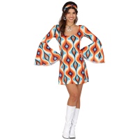 Disfraz de años 70 hippie clásico para mujer