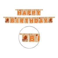 Guirnalda Happy Birthday de Baloncesto de 3 m