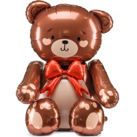 Globo de oso Teddy marrón de 88 x 59 cm